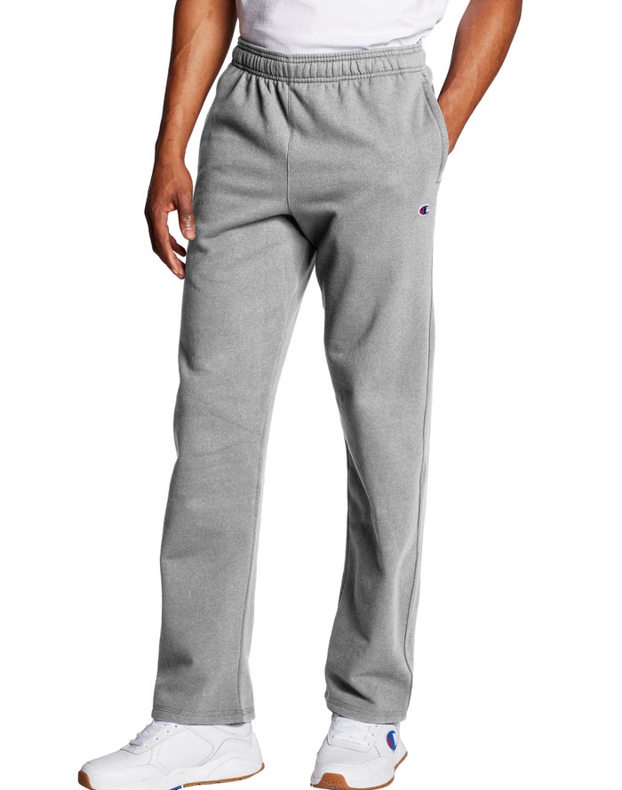 Pantalon Chandal Champion Hombre - Powerblend Open Bottom ( Gris ) 0874932-IE